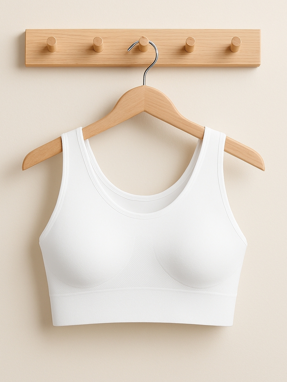 Secret Treasures White Seamless Scoop Wireless Bra